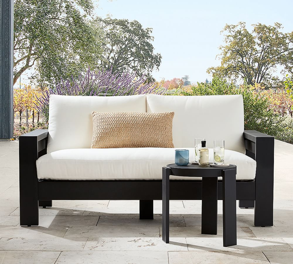 Malibu Metal Grand Outdoor Loveseat | Pottery Barn (US)