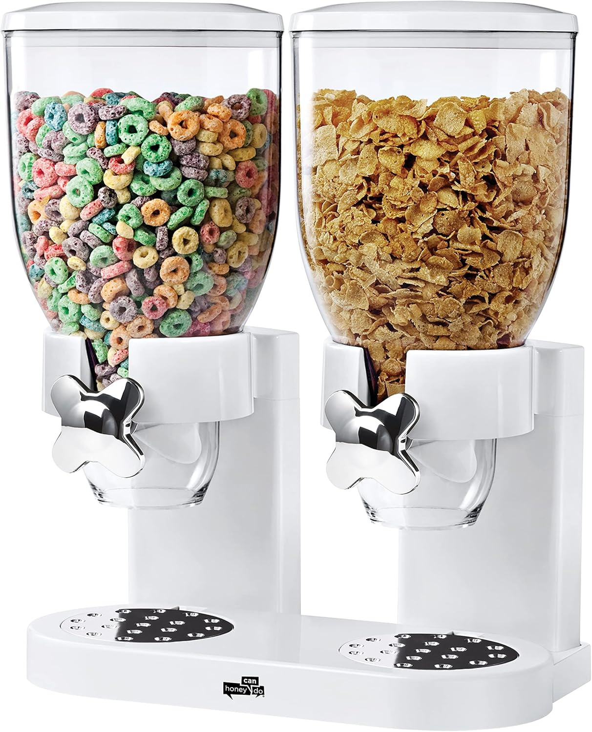Zevro /GAT201C Indispensable Dry Food Dispenser, Dual Control, White/Chrome | Amazon (US)