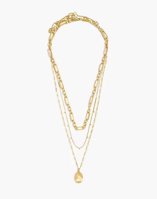 Discus Pendant Chain Necklace Set | Madewell