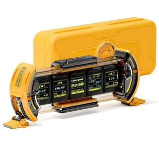 Yellow Cyberpunk Gaming Setup Digital Alarm Clock, Personalized Financial and Bitcoin Dashboard for Gaming Room | The Home Depot