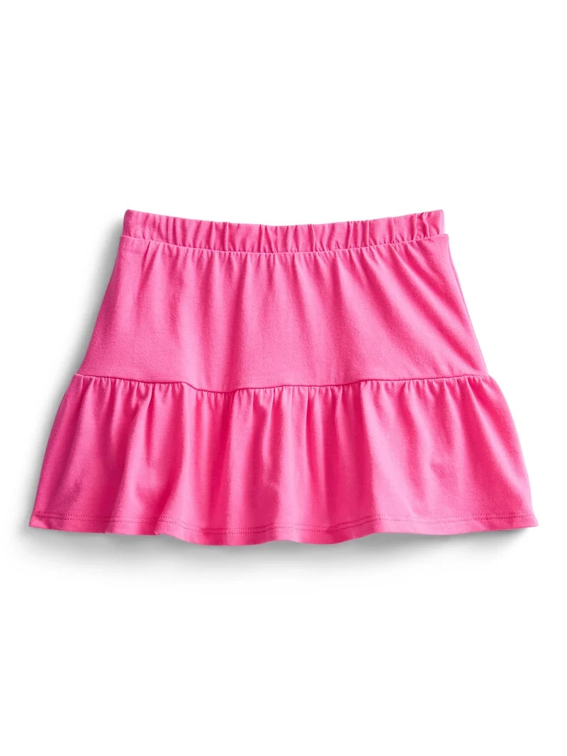 Wonder Nation Toddler Girls Tiered Ruffle Scooter Skirt, Sizes 18M-5T | Walmart (US)
