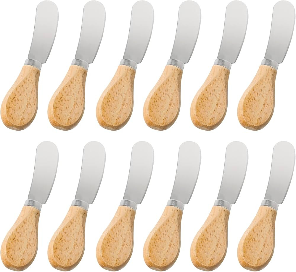 Dveda 12 Pieces Cheese Spreader Cheese Knife Butter Spreader Stainless Steel Butter Spreader with... | Amazon (US)
