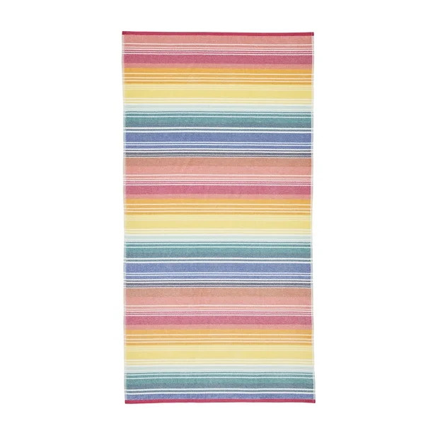 Better Homes & Gardens Brinley Striped Beach Towel, 72”L x 38”W | Walmart (US)