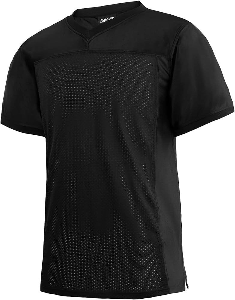 EALER Blank Football Jersey Mesh Athletic Football Shirt Practice Sports Uniform | Amazon (US)