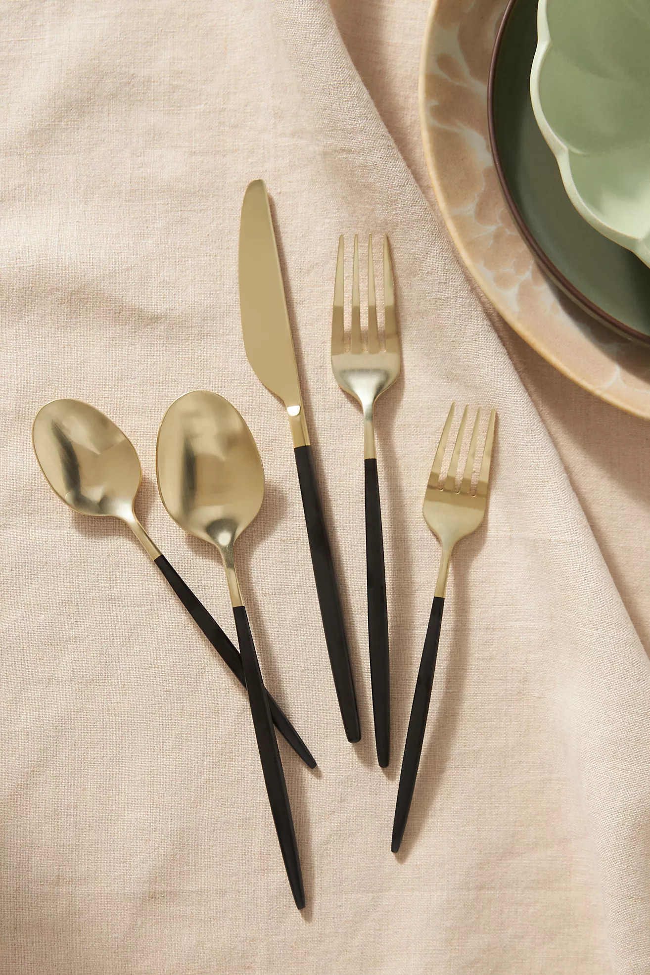 Gaze Two-Tone Flatware 20-Piece Place Setting | Anthropologie (US)
