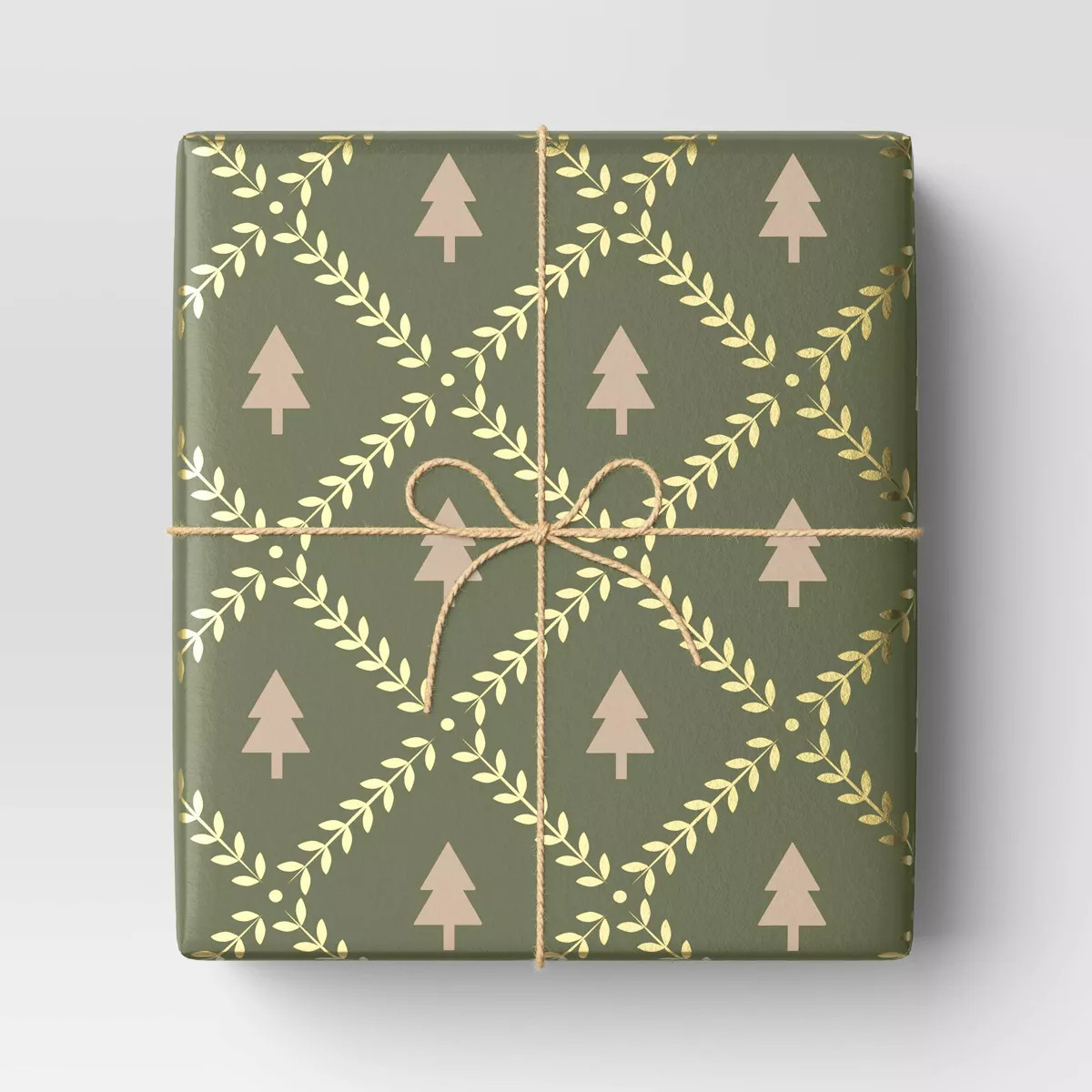 25 sq ft Tree Print Christmas Gift Wrap Green - Wondershop™ | Target