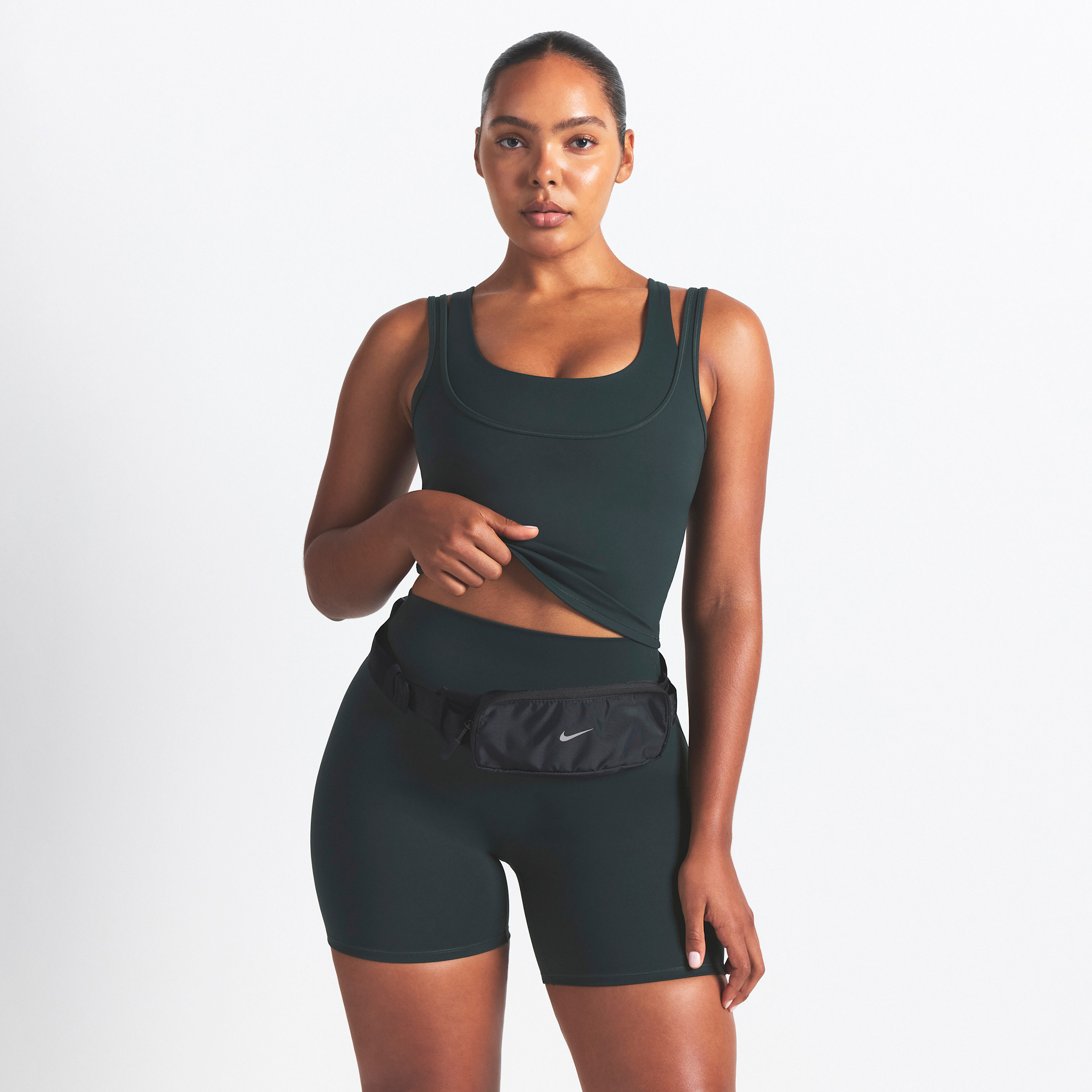 Nike Women's SKIMS Matte Double-Strap Scoop Tank Top in Green | TPTNK10540W-DKT | Nike (US)