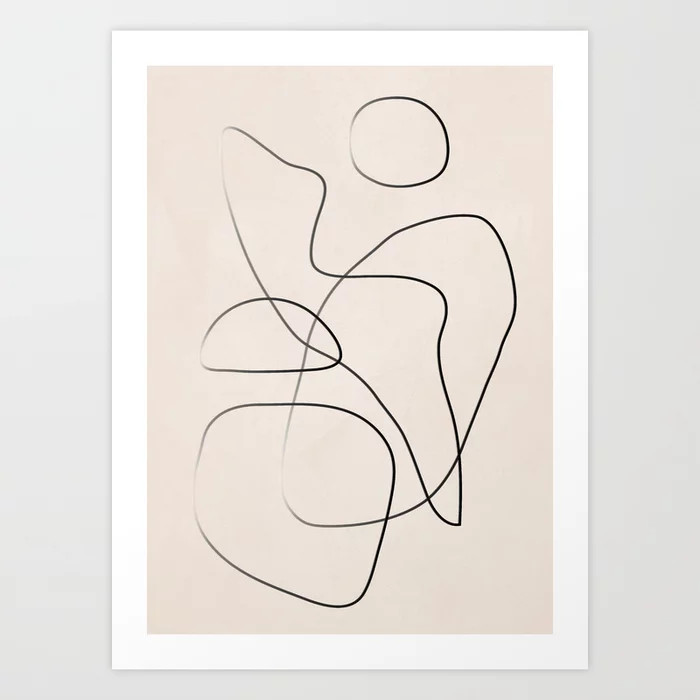 Abstract Line I Art Print | Society6