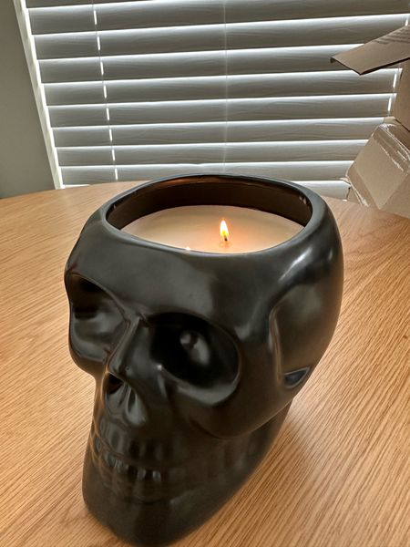 Halloween/skull candle for spooky season! 

#LTKunder50 #LTKhome #LTKSeasonal