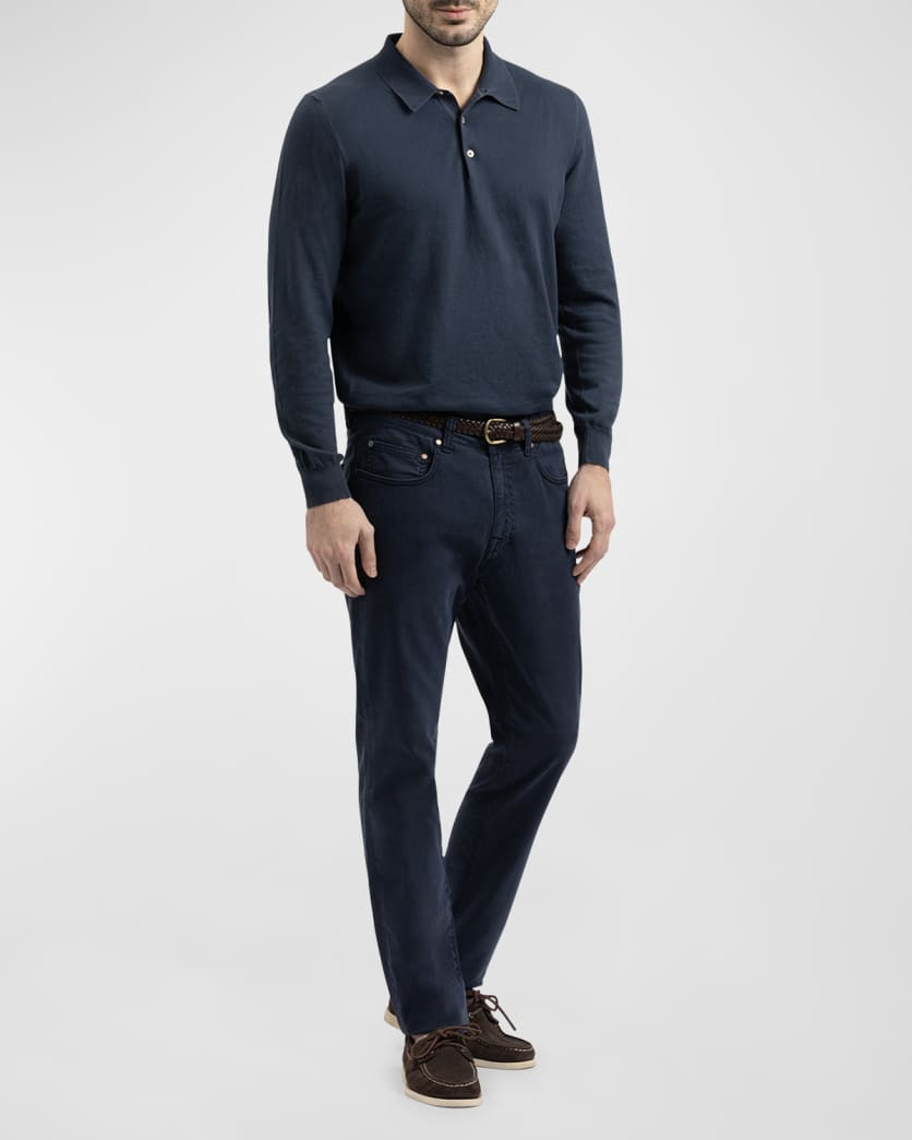 Men's Solid Cotton Polo Shirt | Neiman Marcus