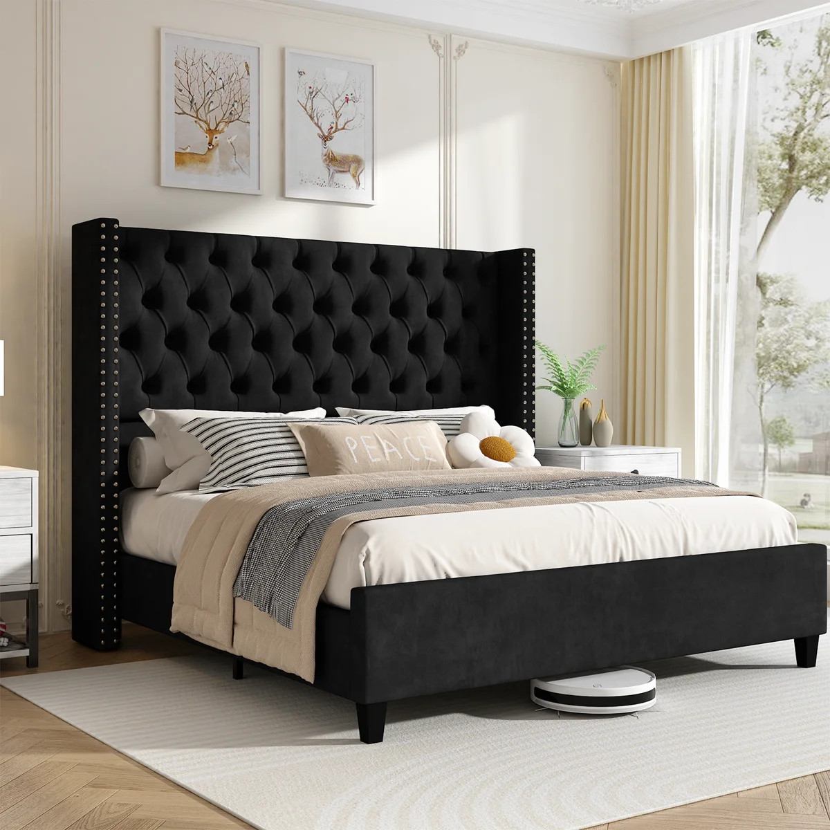 Dillwyn Upholstered Wingback Bed | Wayfair North America