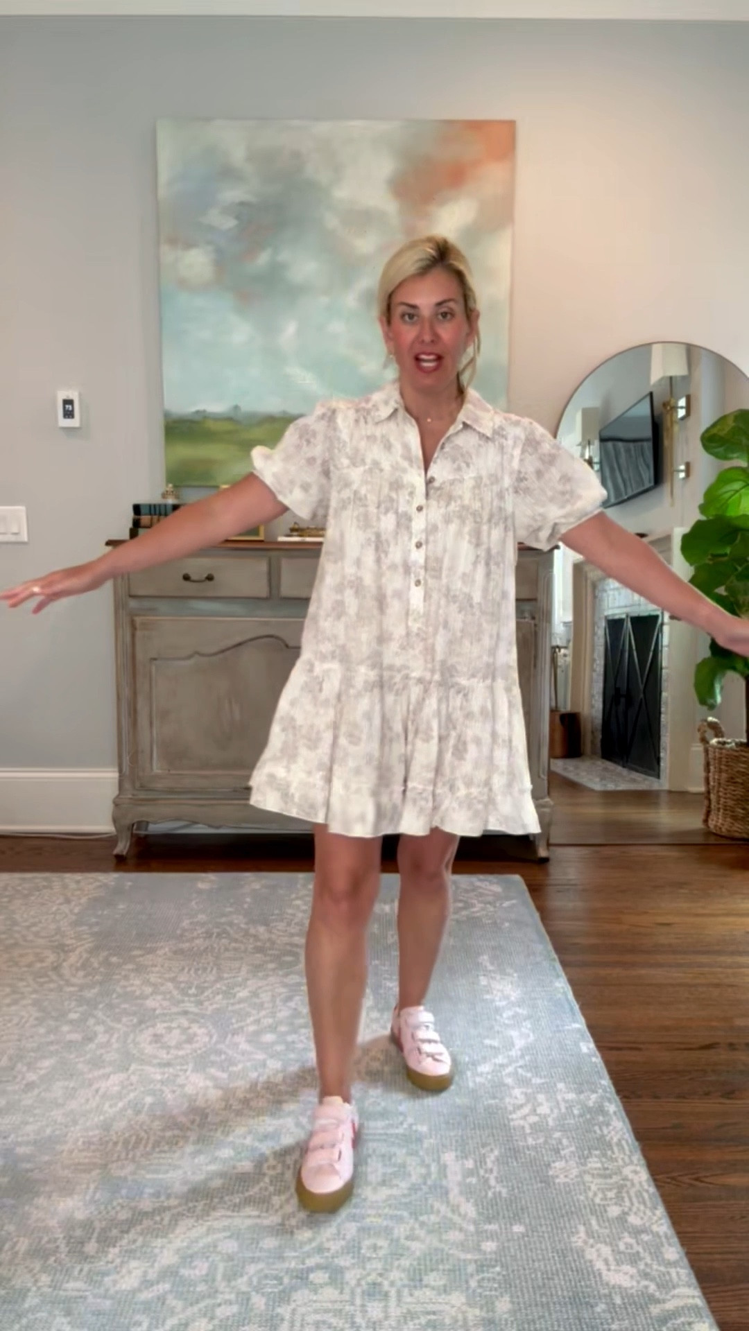 Yall this is a romper!! I’m totally pairing this with sneakers & pops of color. . This is the perfect outfit to wear to any sporting event…cute & carefree! ￼
Romper - small
Sneakers - 8 
Heels - 8 

#anthropartner
@Anthropologie 

#LTKPetite #LTKmomlife #LTKgrwm