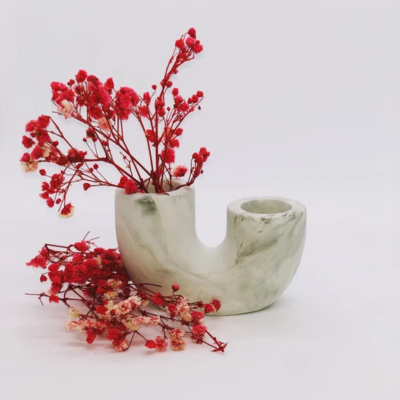 Bougeoir béton, Bougeoir double, double bougeoir, bougeoir deux bougies, bougeoir, candélabre, ... | Etsy (FR)