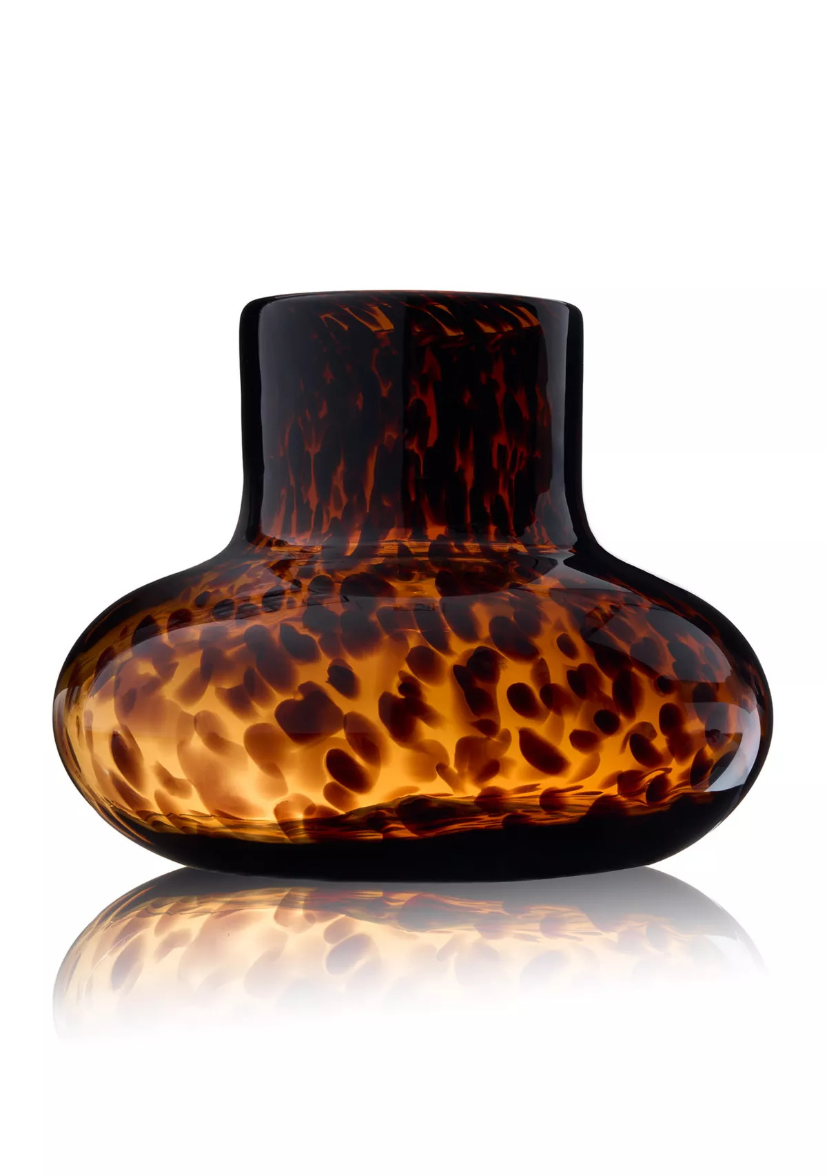 Tortoise Print Glass Bud Vase | Belk