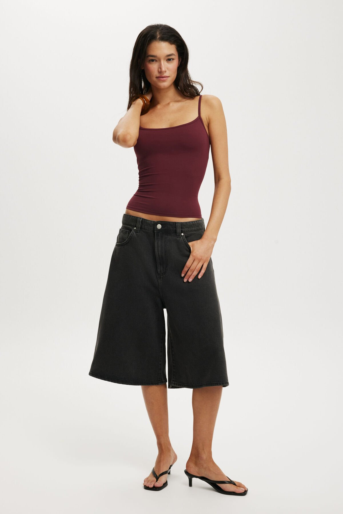 Lyocell Wide Denim Jort | Cotton On (US)