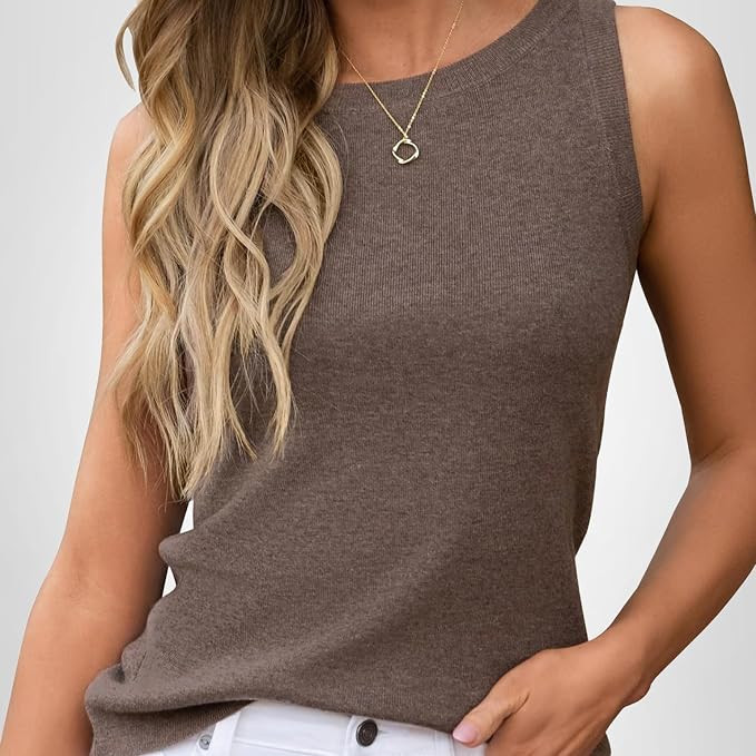 Arach&Cloz Women's Wool Blend Sweaters Non See Through Summer Business Casual Tank 2026 | Amazon (US)