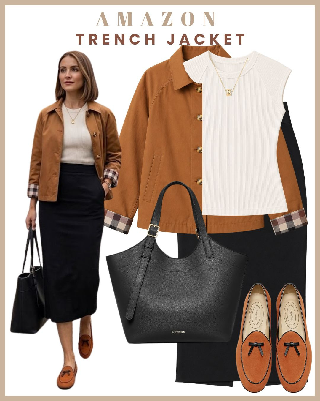 The cropped trench jacket is having a moment 🤎🍂

A modern twist on the classic trench — cropped, structured, and so easy to style ✨

Perfect for those in-between weather days when you want the polished feel of a trench without all the extra length.

👖 Style it with jeans for an effortless everyday look
🖤 Pair with tailored trousers for chic office dressing
👗 Throw it over a dress for an elevated fall look
✨ Add ballet flats or loafers for that effortless city-girl vibe

One jacket, endless outfit possibilities — definitely a fall wardrobe staple 

 #LTKdayinmylife #LTKgrwm #LTKPetite