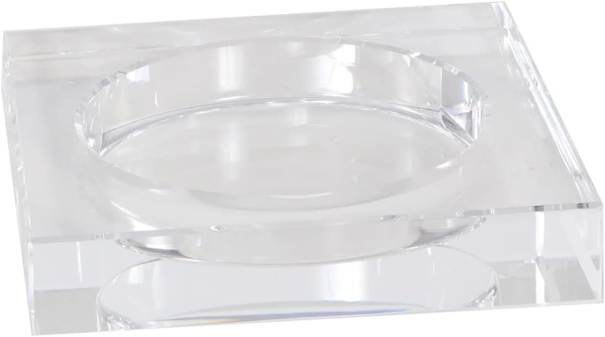 Crystal Candle Dish — by Alice Lane Home Collection — Size Large — Smooth, Round Cutout is ... | Amazon (US)