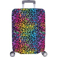 Rainbow Leopard Luggage Cover, Animal Print Suitcase Bag Protector Washable Carry On Wrap Small Large Travel Gift | Etsy (US)