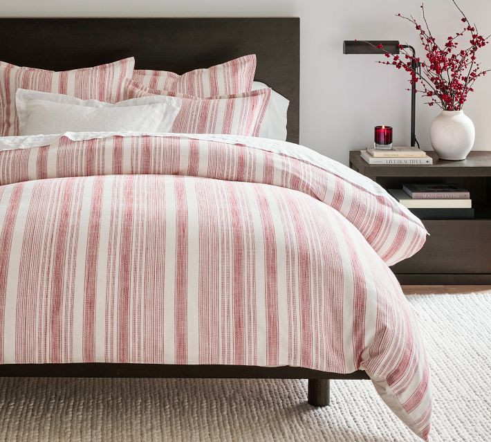 Hawthorn Striped Cotton Duvet Cover | Pottery Barn (US)