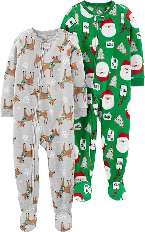 Simple Joys by Carter's Unisex Kids' Holiday Fleece Footed Sleep and Play | Amazon (US)