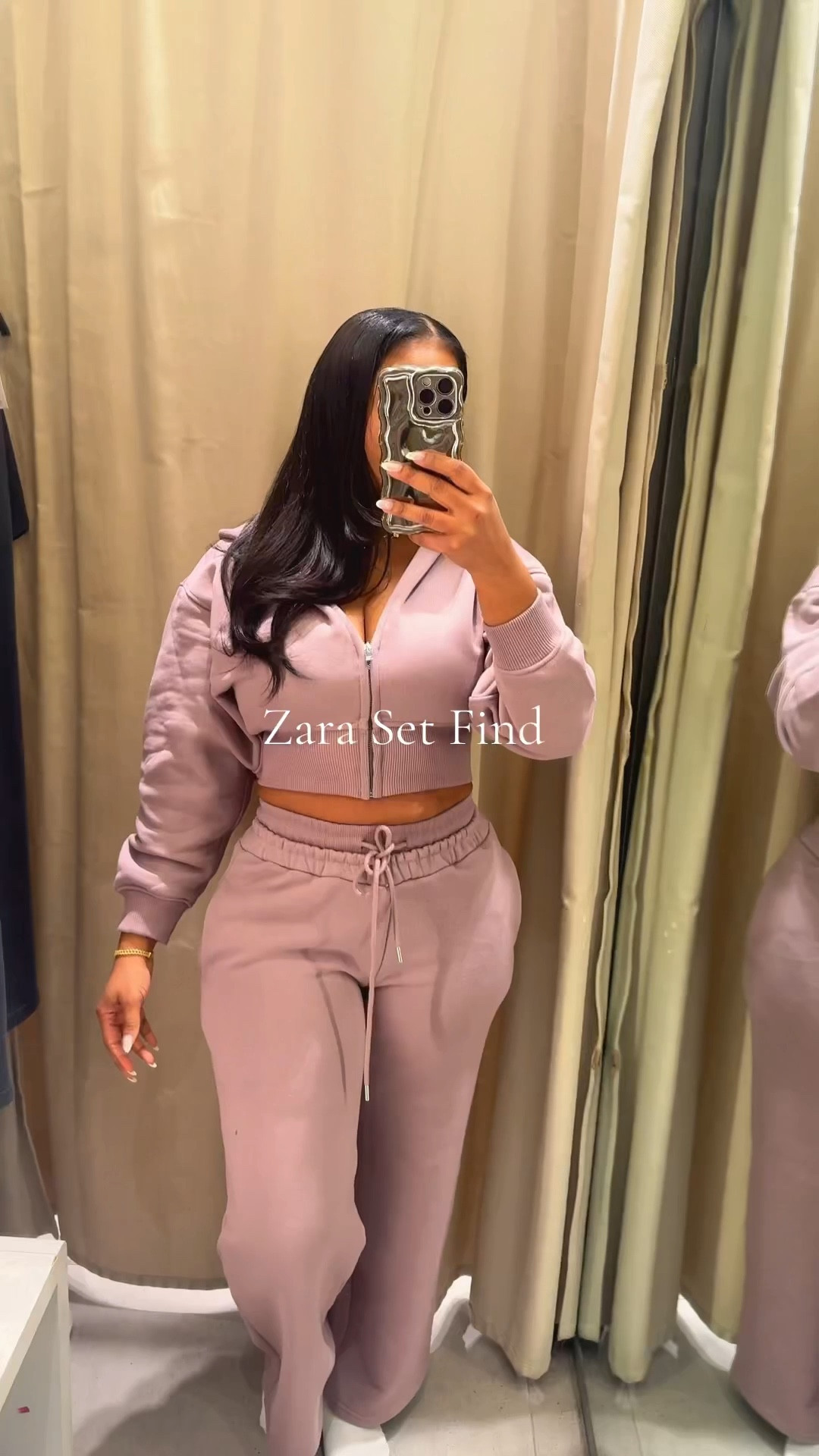 winter outfits women 
Zara set Find. Not Talll girl friendly 

Size  measurements 
Im 5”4 163lb 

Mid-rise with an adjustable elastic drawstring waistband. Hidden side seam pockets. Straight leg.

CROPPED HOODIE SWEATSHIRT
I'm wearing a size small jacket and med pants.
zara two piece set.

#zara #zaraoutfit #zaraoutfit #sweatpantsoutfit #sweatpants

#LTKootd #LTKU #LTKActive