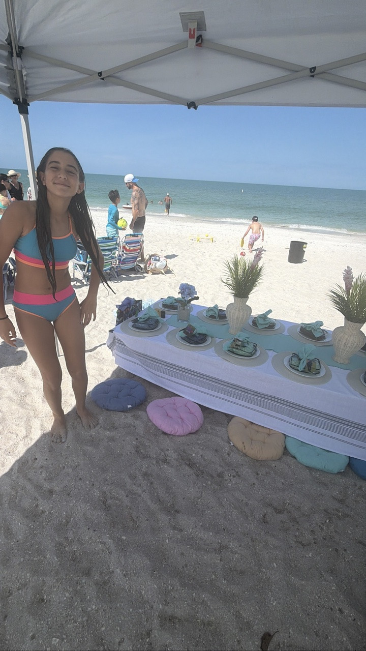 End of year soccer party at the beach 🏝️ #soccergirl #soccergirls #beachparty #instagood #real