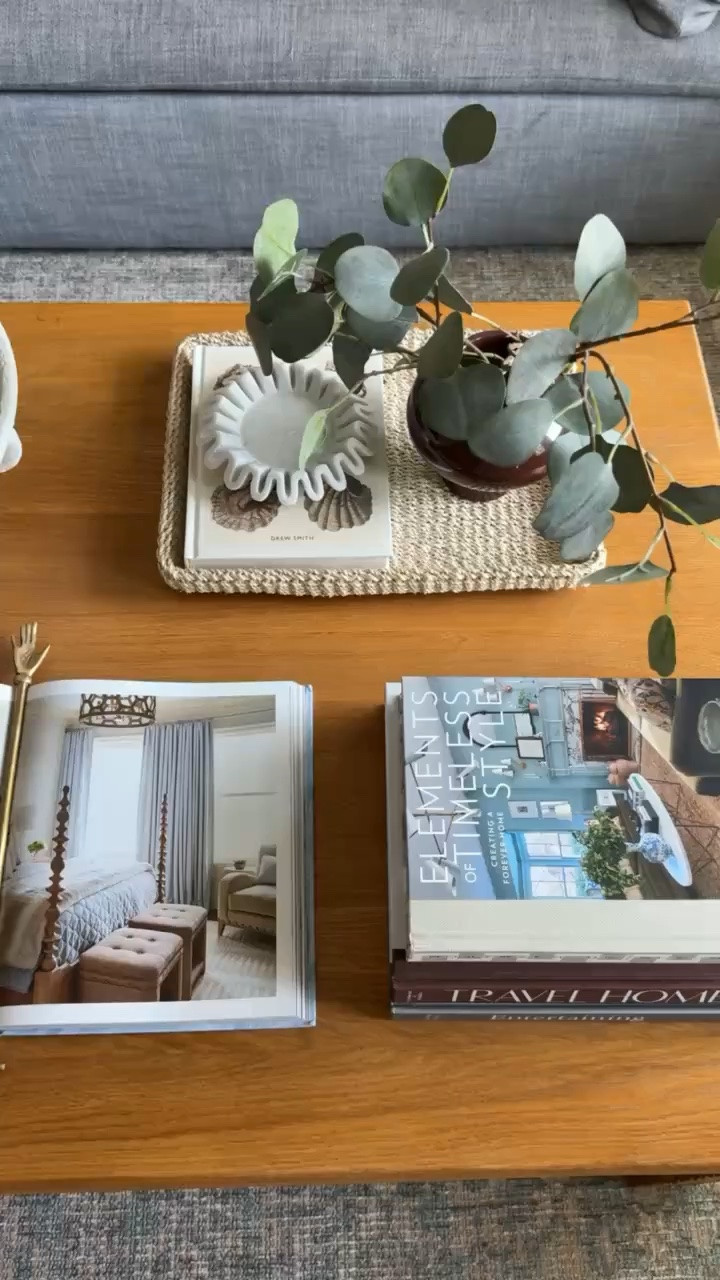 Starting to shift the coffee table toward fall with warmer wood tones, layered books, woven texture and simple greenery. Just a few small changes make the whole room feel ready for the season.

fall coffee table decor, coffee table styling, fall home decor, coffee table books, woven tray, seasonal decor, living room decor, fall decorating ideas, cozy home, girlonthehudson

#LTKHome #LTKSeasonal