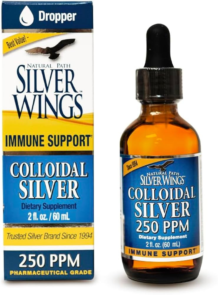 Natural Path Silver Wings Colloidal Silver Liquid - Enhanced Immune Support Supplement - 250ppm (... | Amazon (US)