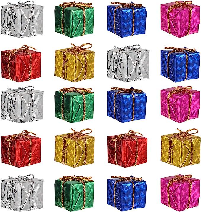 Tinksky 24pcs Christmas Tree Small Gift Boxes Hanging Decorations Ornaments Party Favors (Random ... | Amazon (US)