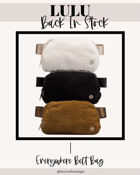 BACK IN STOCK!!! the lulu lemon sherpa belt bags are back!!! RUN FAST! these go so fast! I have the cream one and it’s my go to this winter!!! this would be a GREAT gift idea!

#LTKGiftGuide #LTKHoliday #LTKSeasonal