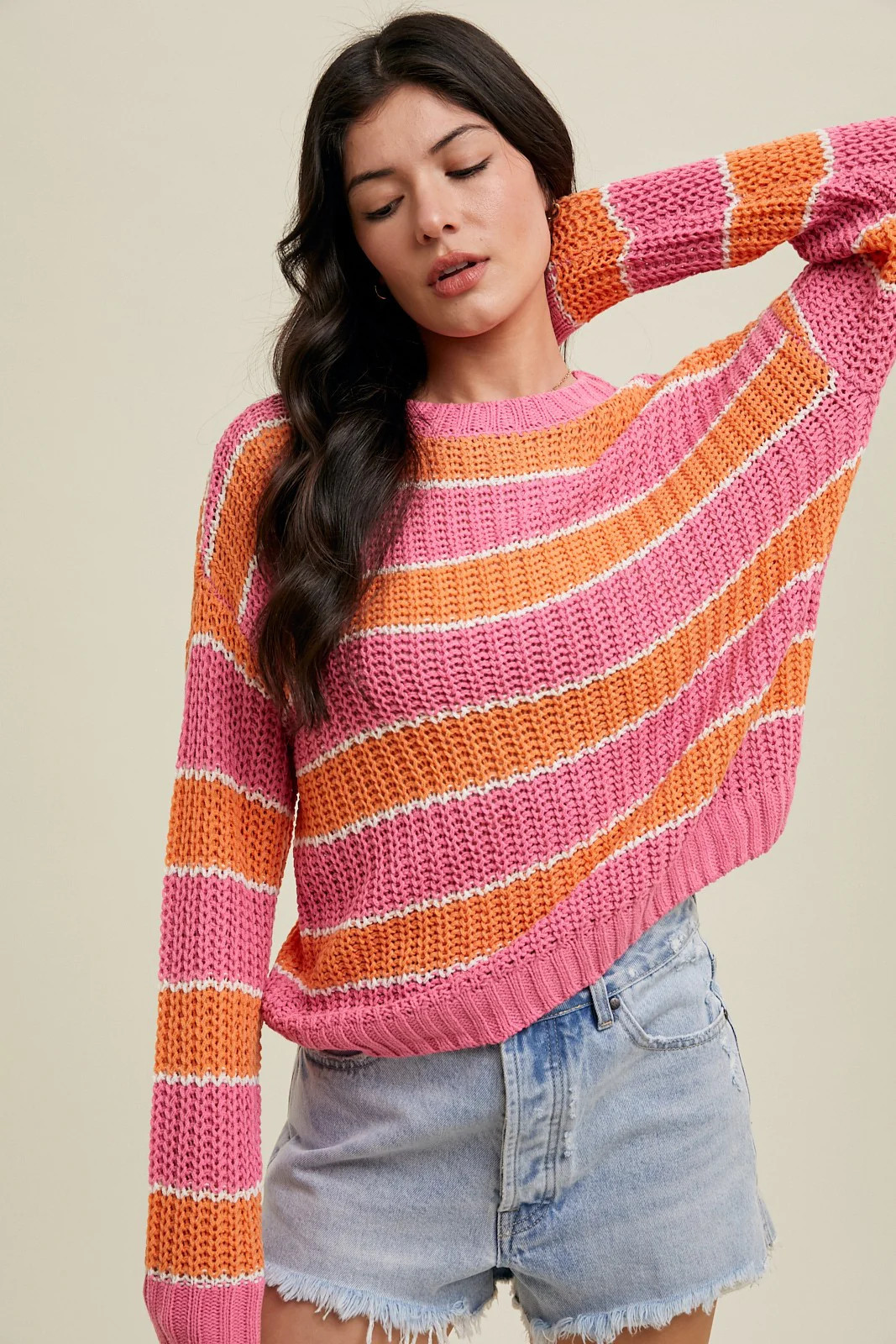 Pink Multi-Striped Sweater | PinkBlush Maternity