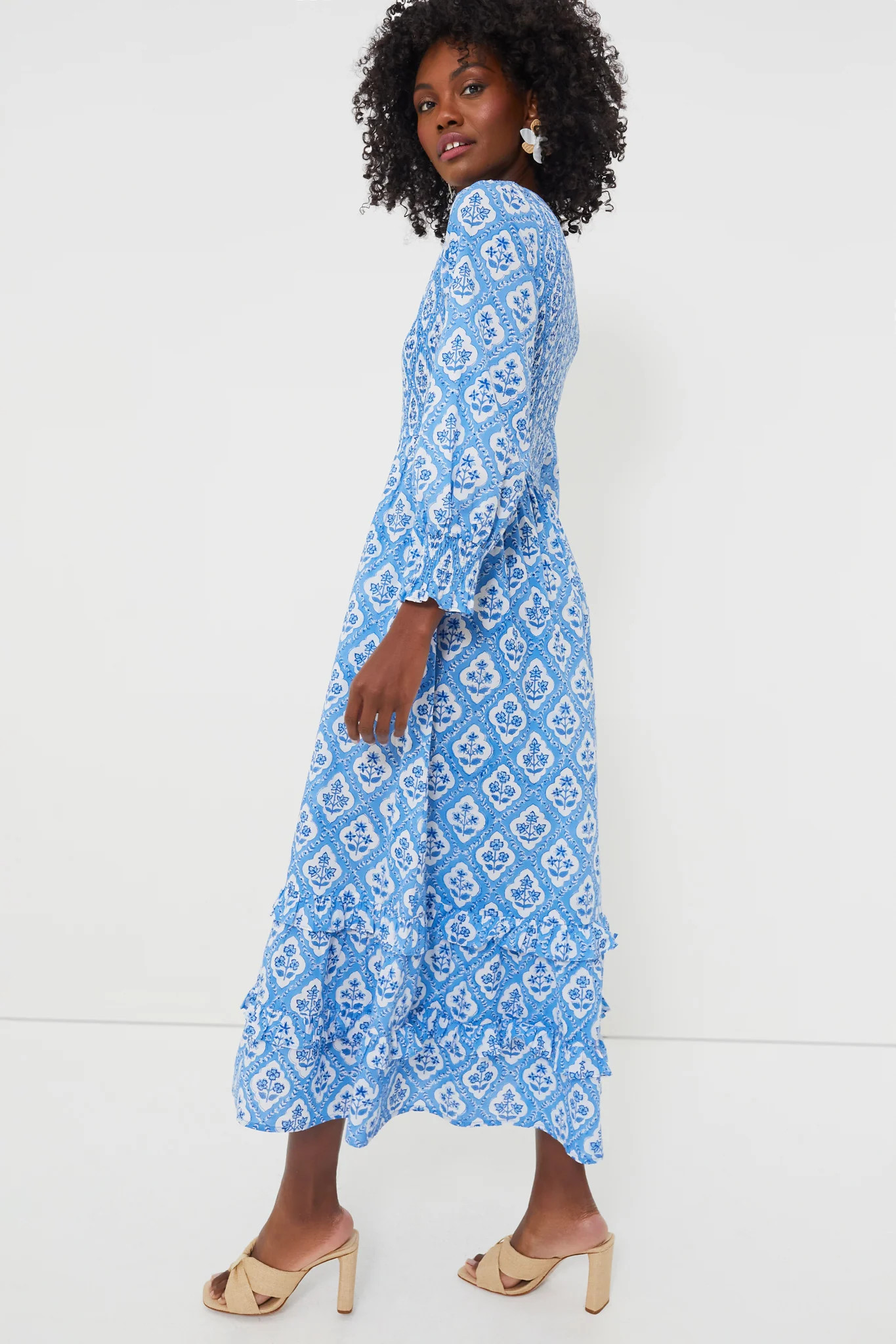 Exclusive Ocean Trellis V Neck Isabel Dress | Tuckernuck (US)