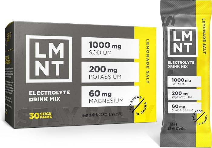 LMNT Zero Sugar Electrolytes - Lemonade Salt | Drink Mix | 30 Count | Amazon (US)