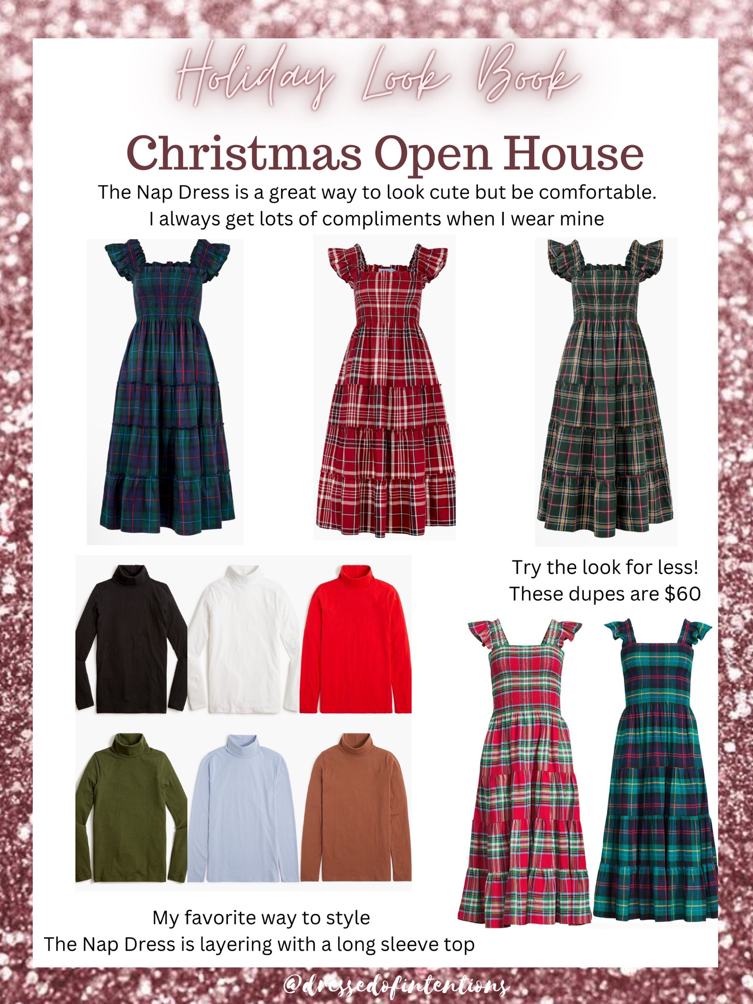 I love a tartan smocked dress layered with a turtleneck (and tights if it’s cool enough) for a variety of holiday events. Use code MILLION to save 25% off hill house nap dresses. 

#LTKMidsize #LTKPlusSize #LTKHoliday