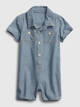 Baby Chambray Shorty One-Piece | Gap (US)