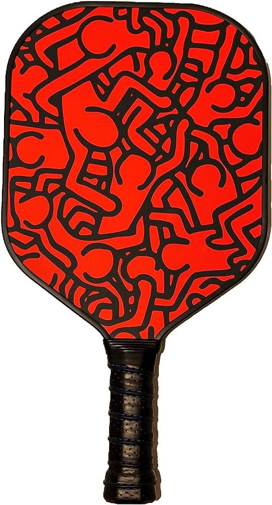 Pickleball Paddle Polypropylene Honeycomb Core Ketih Haring Red/Black Ultra Cushion 5.1 Inch Hand... | Amazon (US)