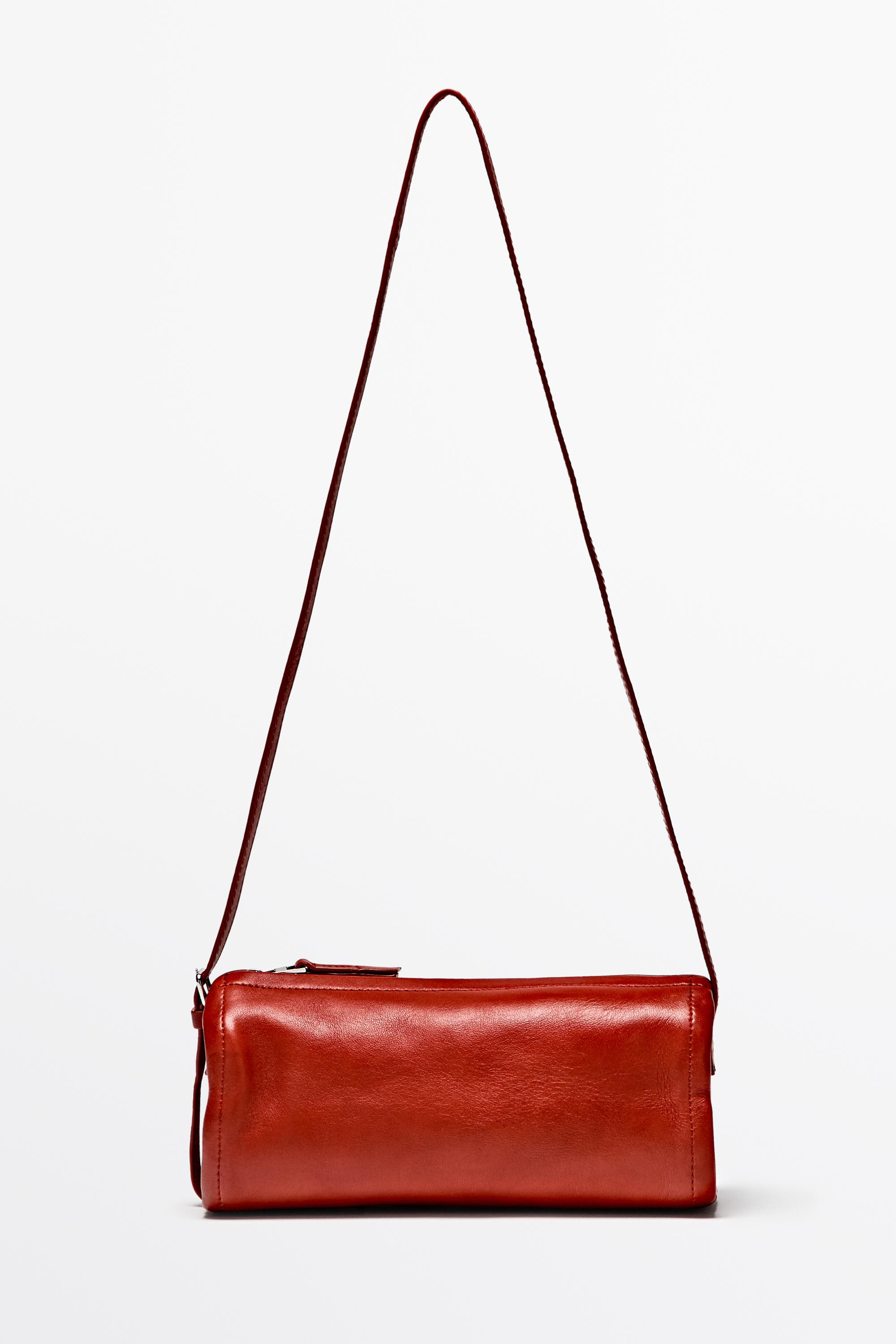 Nappa leather crossbody bag | Massimo Dutti UK