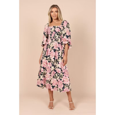 Petal and Pup Womens Primadona Shirred Midi Dress | Target
