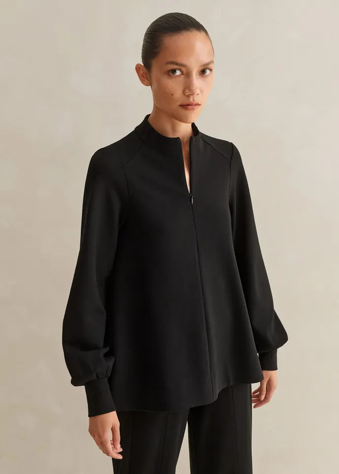 Balloon Sleeve Ponte Swing Top | ME+EM US