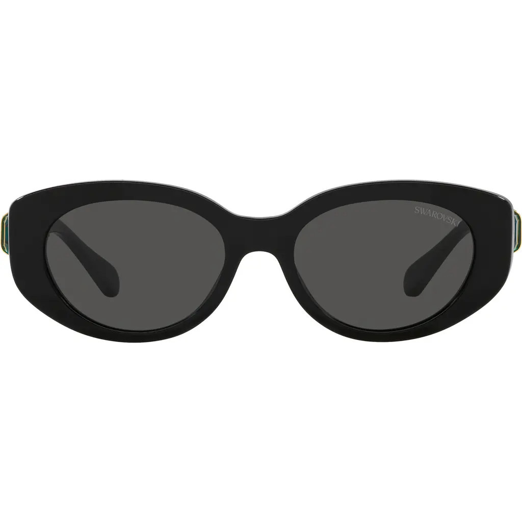 Swarovski 53mm Oval Sunglasses in Dark Grey at Nordstrom | Nordstrom