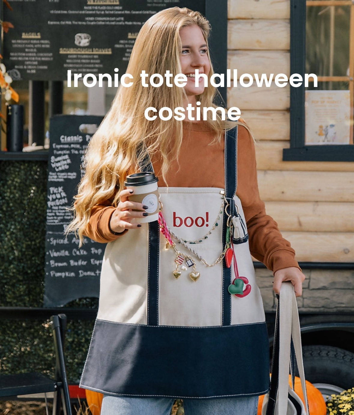 Easy Halloween costume - ironic tote- can customize/personalize 

#LTKHalloween