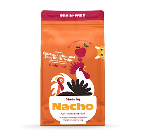 Made by Nacho Grain-Free Cage-Free Chicken, Turkey and Bone Broth High Protein Kibble with Freeze... | Petco