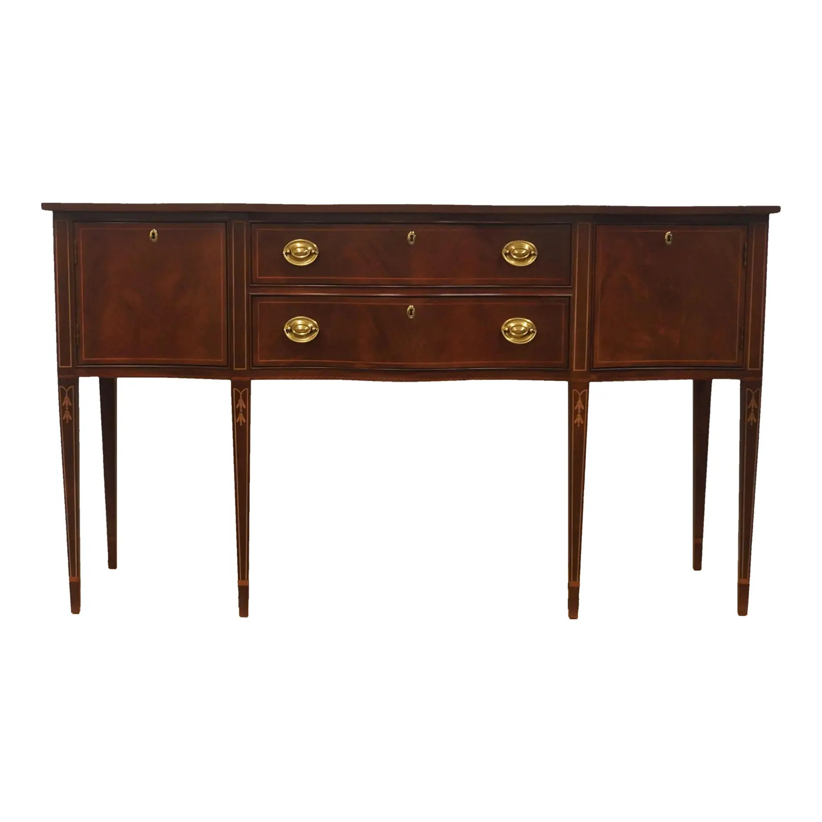 Hickory White American Masterpiece Collection Mahogany Traditional Hepplewhite Style 66" Buffet S... | Chairish
