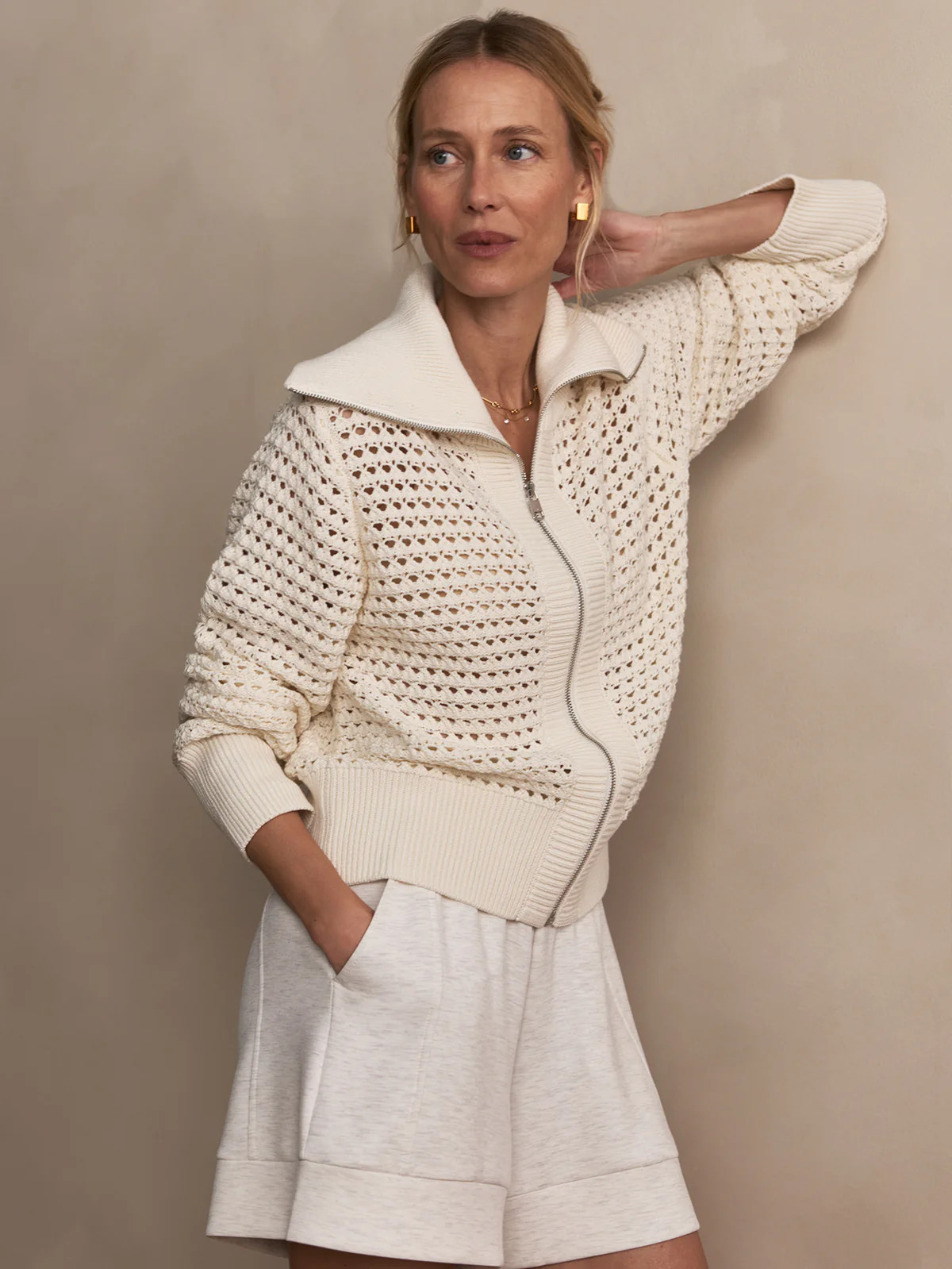 Eloise Zip-Through Knit | VARLEY US | Varley US