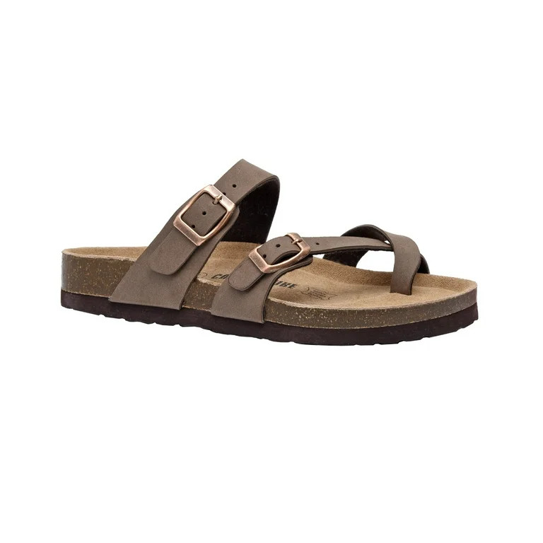 CUSHIONAIRE Women's Luna Cork Footbed Sandal with +Comfort - Walmart.com | Walmart (US)