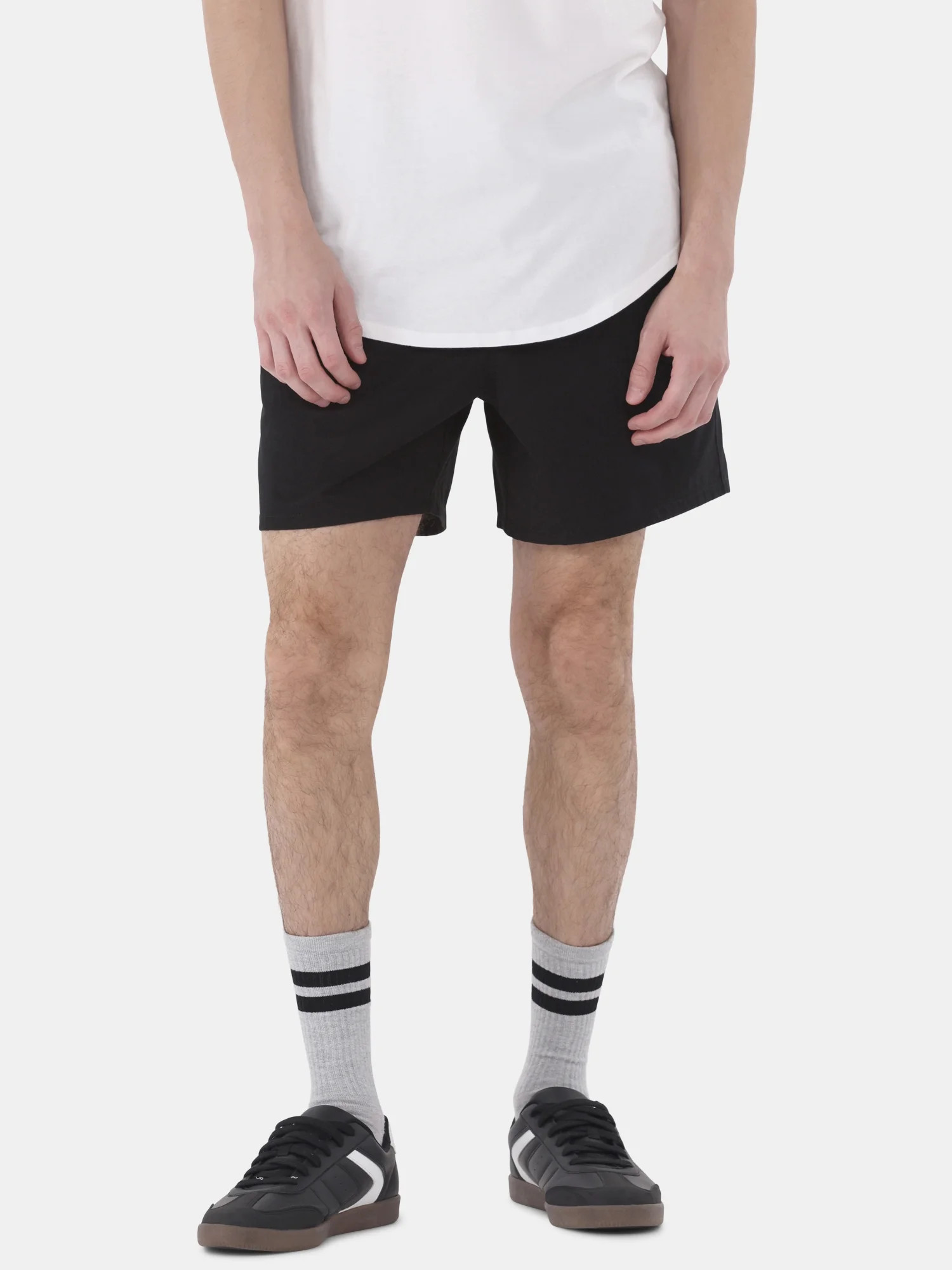 No Boundaries Men's & Big Men's Cotton Twill 6" Shorts, Sizes XS-5XL | Walmart (US)