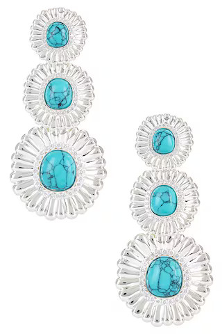 retrofete Orabella Earring in Turquoise & Silver from Revolve.com | Revolve Clothing (Global)