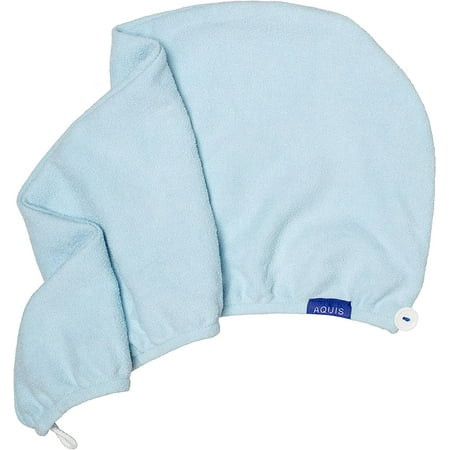 AQUIS Hair Wrap Hair-Drying Tool Water-Wicking Ultra-Absorbent Recycled Microfiber Glacier | Walmart (US)