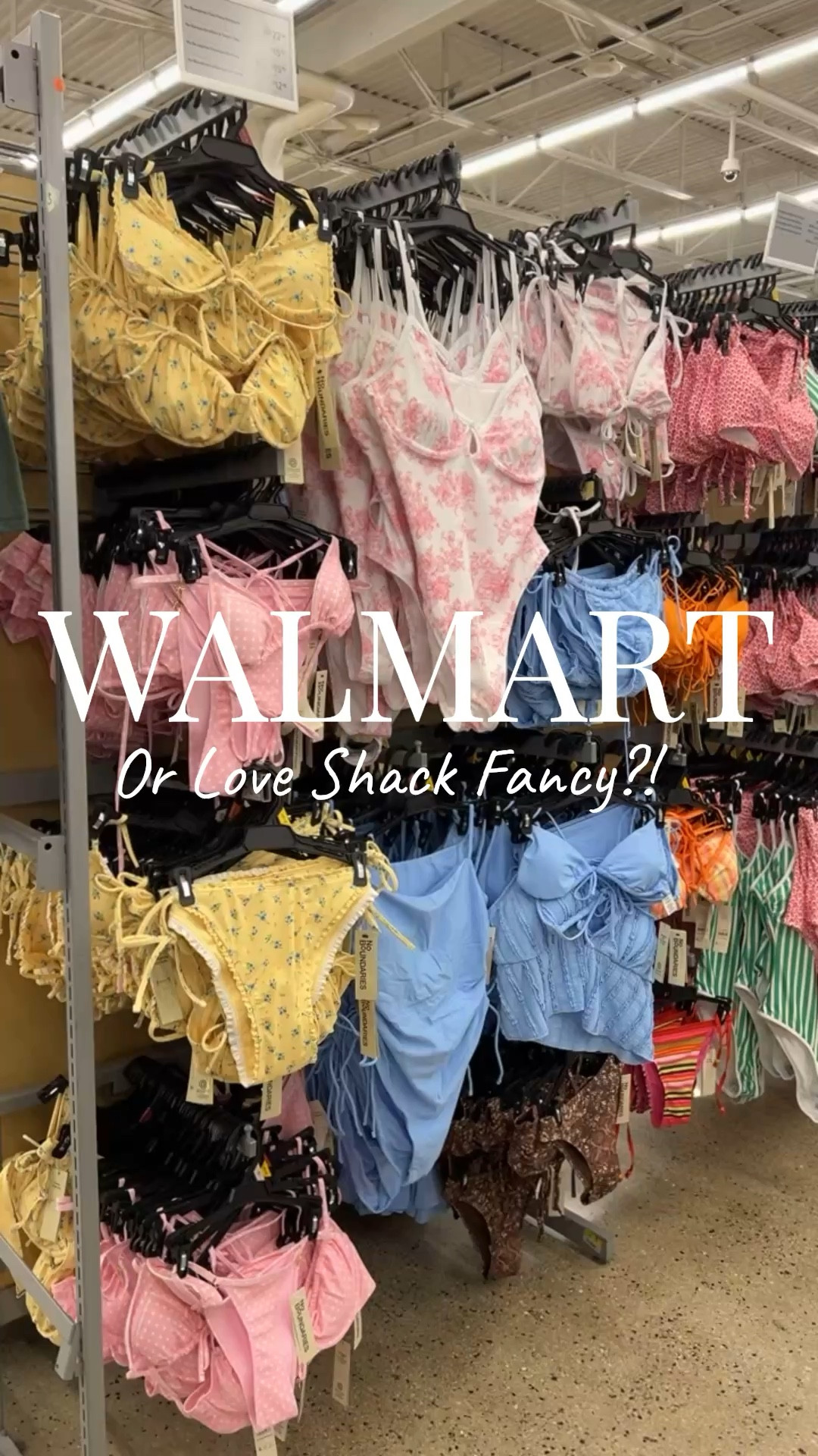 Love Shack Fancy vibes at Walmart! Swimsuits in gingham, toile, floral prints and more. One piece and two piece bikini options. #bathingsuit #springbreak

#LTKSwim